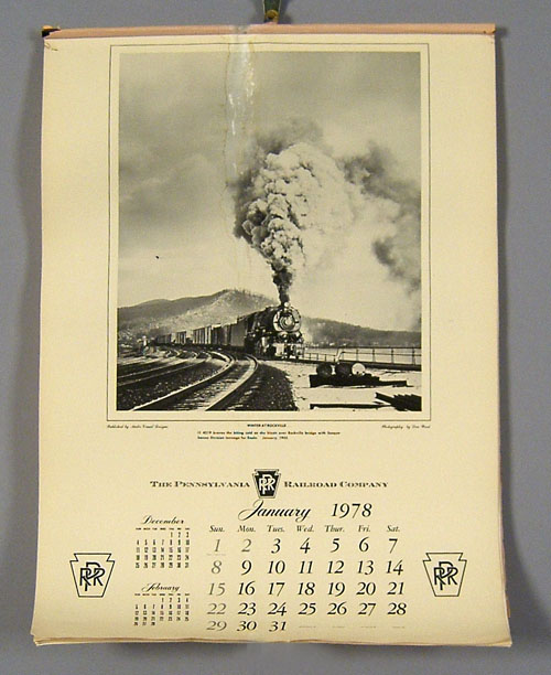 Appraisal: Three Pennsylvania Railroad Co calendars from and