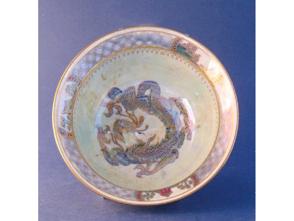 Appraisal: A WEDGWOOD FAIRYLAND LUSTRE BOWL decorated to the interior with