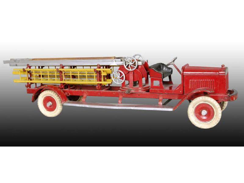 Appraisal: Pressed Steel Kingsbury Aerial Ladder Fire Truck T Description ''