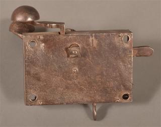 Appraisal: Peter Derr Iron Box Lock Door Hardware Berks County Pennsylvania