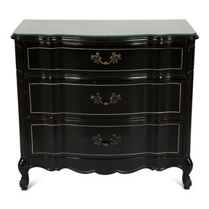 Appraisal: A Napoleon III Style Ebonized Commode th Century Height x