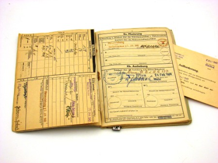 Appraisal: German WWII period Wehrstammbuch book Book provides information into for