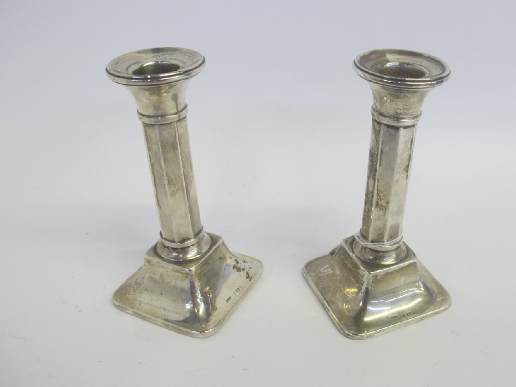 Appraisal: Pair of silver candl