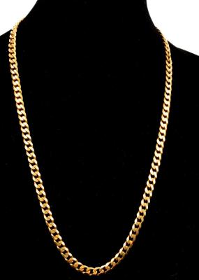 Appraisal: An Italian k yellow gold necklace of flattened curb links