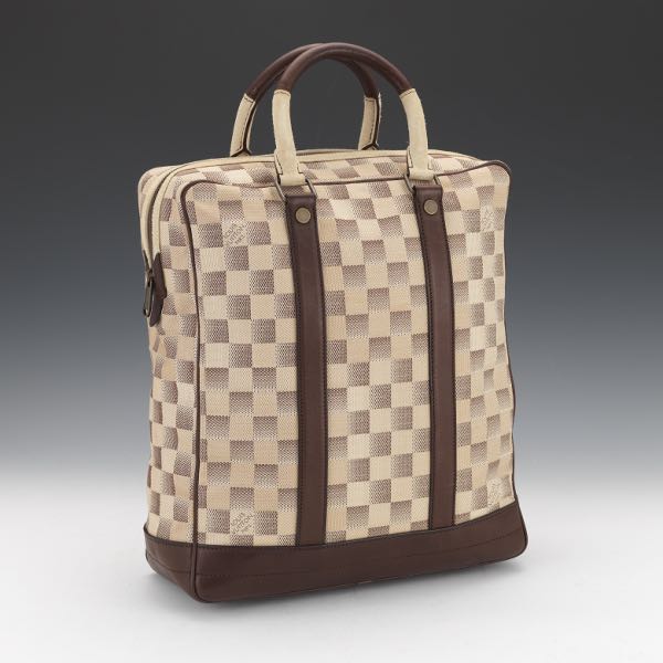 Appraisal: LOUIS VUITTON DAMIER LUNE CABAS x x Louis Vuitton's signature