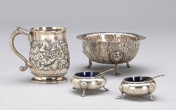 Appraisal: An English Irish silver group of table articles Comprising Irish