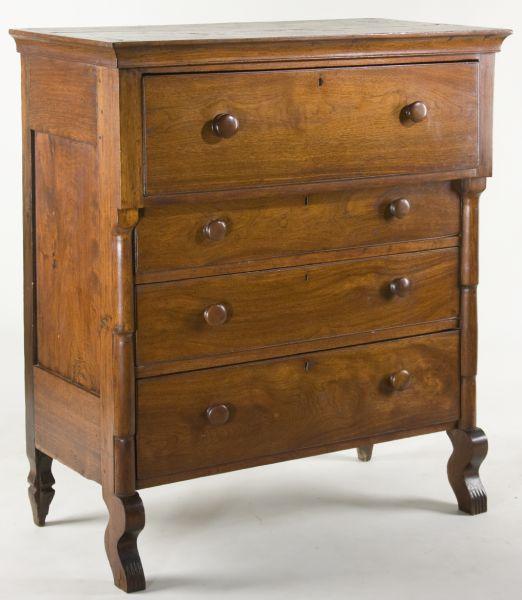 Appraisal: Southern Chest of Drawers North Carolina circa walnut and yellow