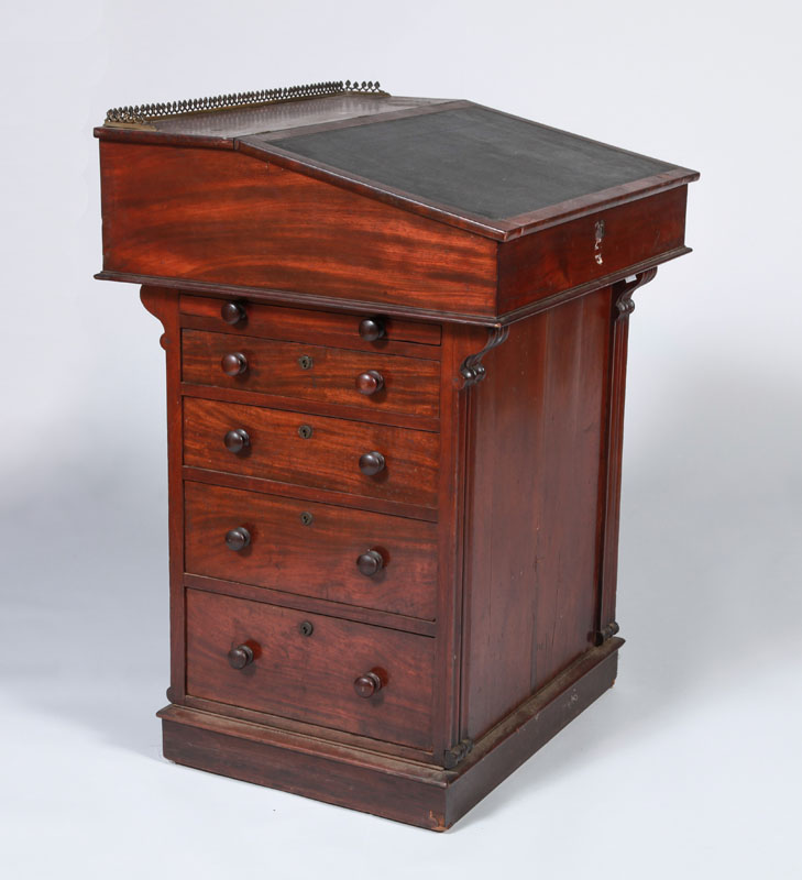 Appraisal: VICTORIAN ROSEWOOD DAVENPORT DESK x x in Estimate -