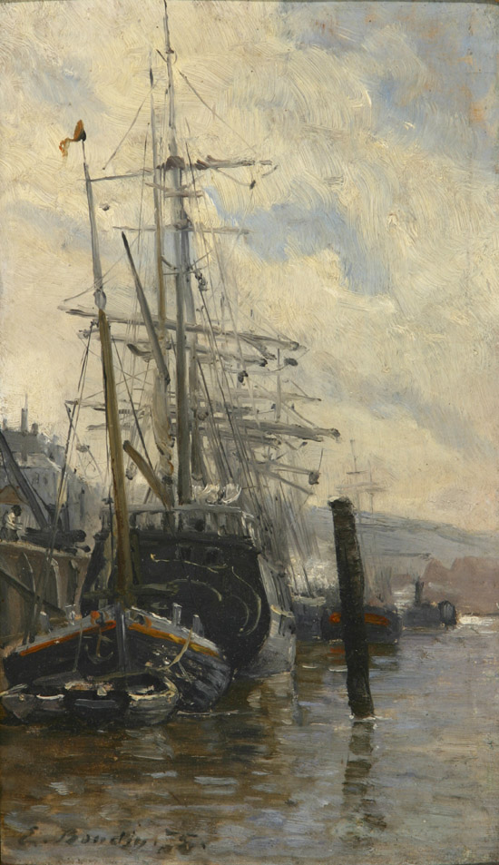 Appraisal: Attributed to Eugene Louis Boudin French - Voilier au Port