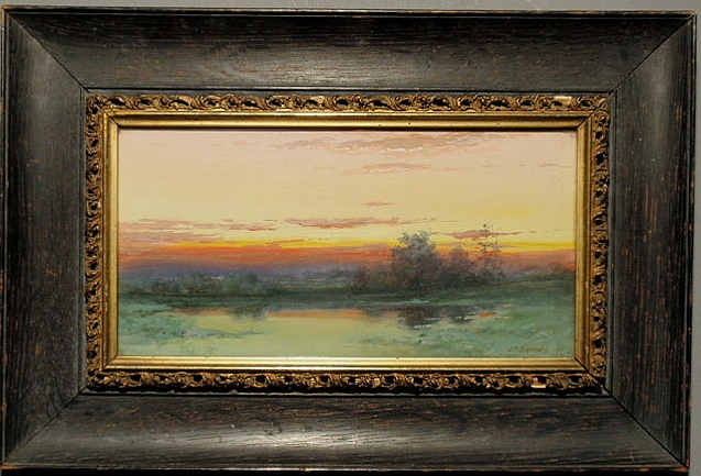 Appraisal: Bundy John Elwood American - watercolor painting of a sunset