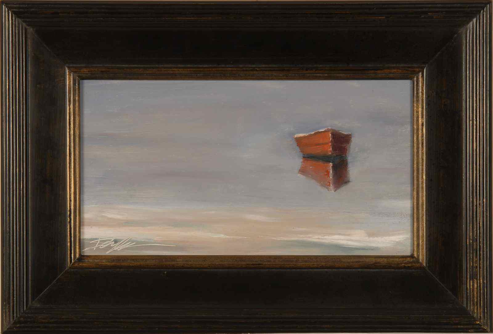 Appraisal: KEVIN DOYLEAmerican ContemporaryRed dory at rest Signed lower left Doyle''