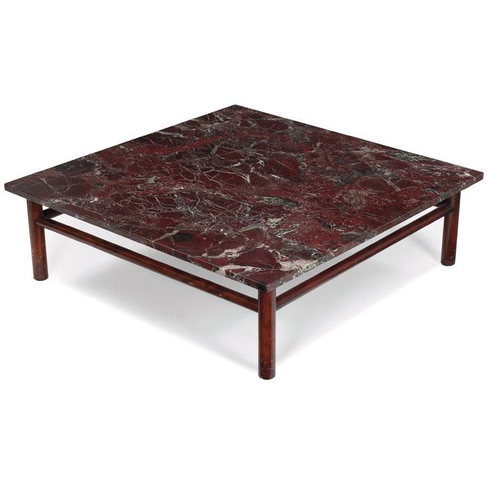 Appraisal: T H Robsjohn-Gibbings coffee table by Widdicomb highly figured square