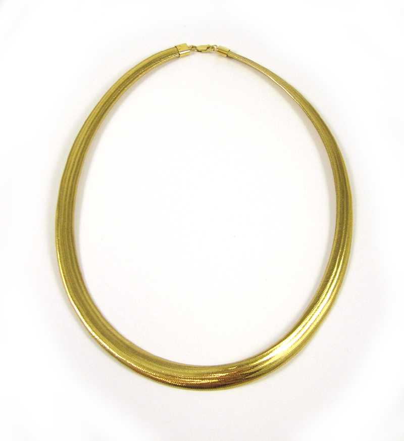 Appraisal: ITALIAN FOURTEEN KARAT GOLD SNAKE CHAIN measuring inches in length