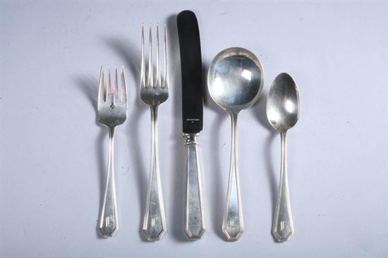 Appraisal: -PIECE DOMINICK HAFF STERLING SILVER FLATWARE SERVICE Queen Anne plain