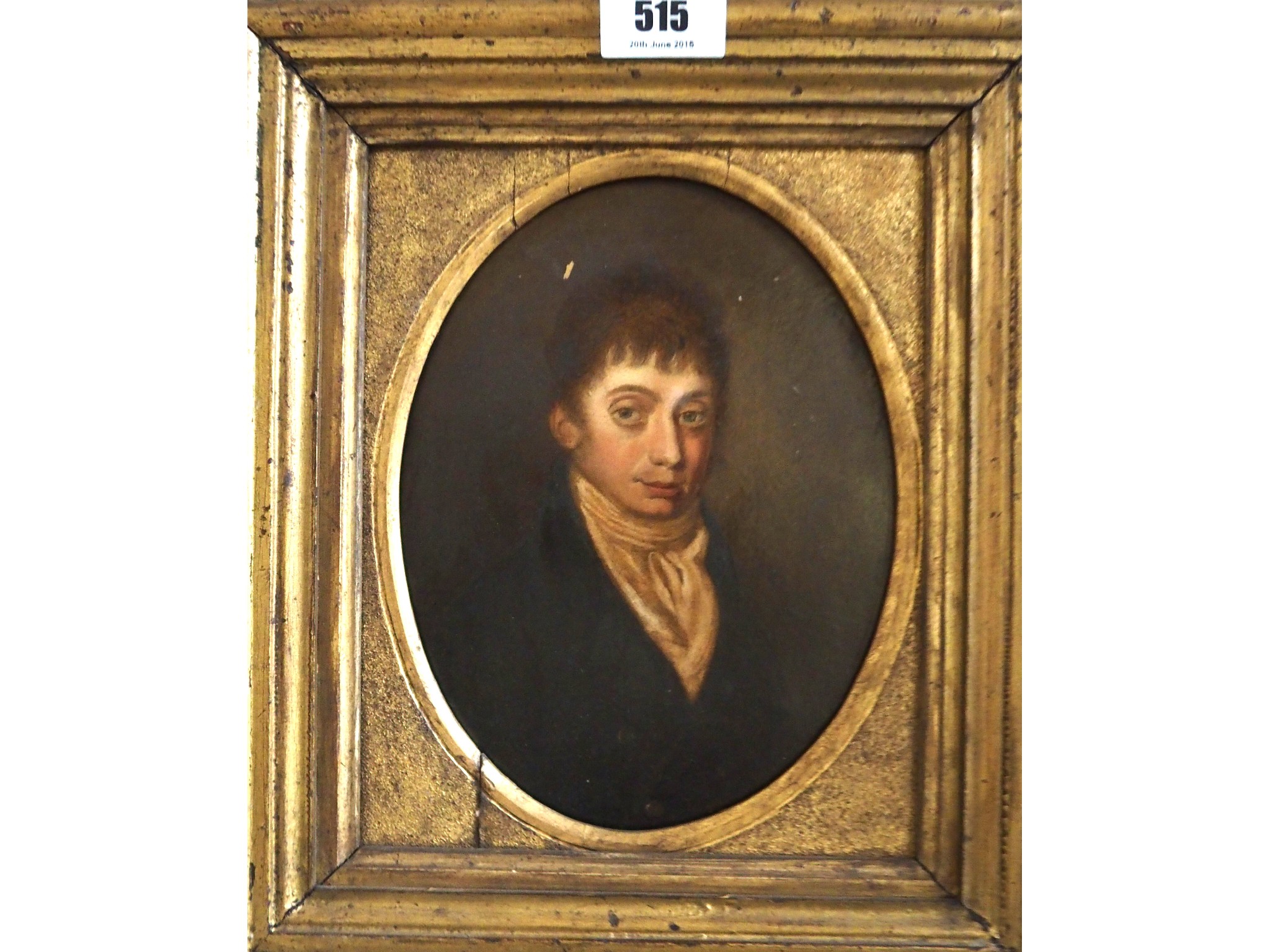 Appraisal: ENGLISH SCHOOL th Century portrait of a young gentleman oil