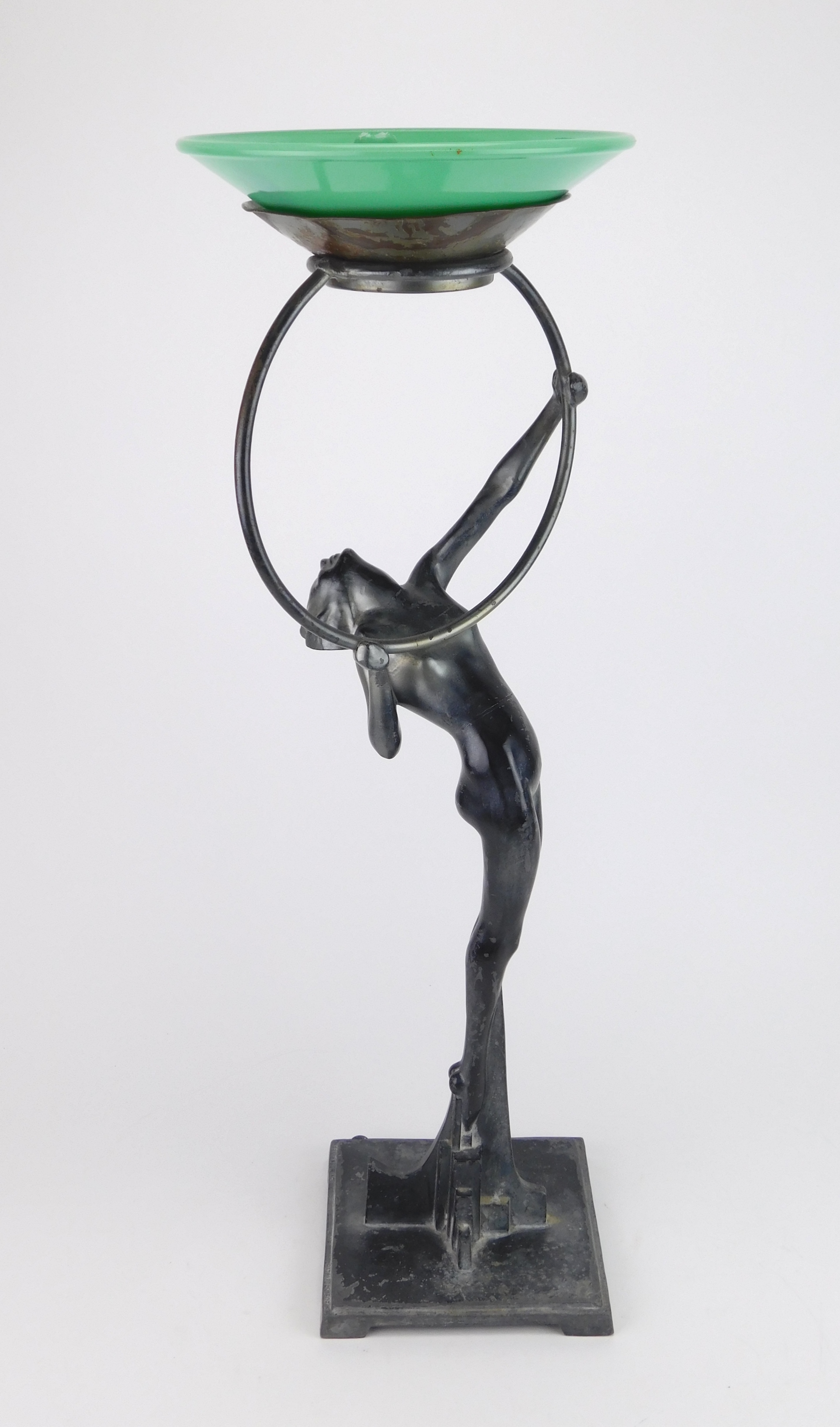 Appraisal: Frankart ''Hoop Girl' floor ashtray model T- ca 's black