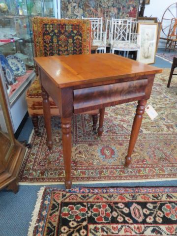 Appraisal: Cherry Period One Drawer Stand tall X top