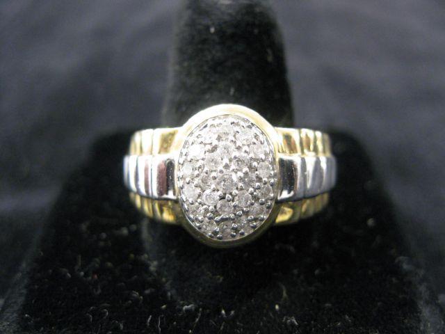 Appraisal: Man's Rolex Style Diamond Ring two tone K white and