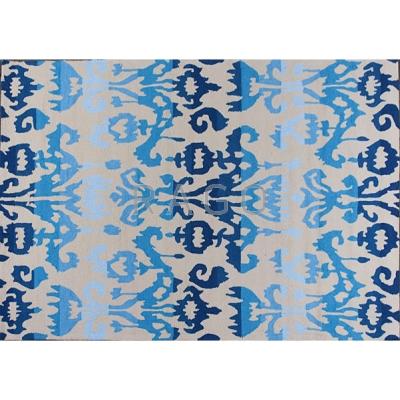 Appraisal: CONTEMPORARY Wool rug in transitional Ikat pattern USA s Unmarked