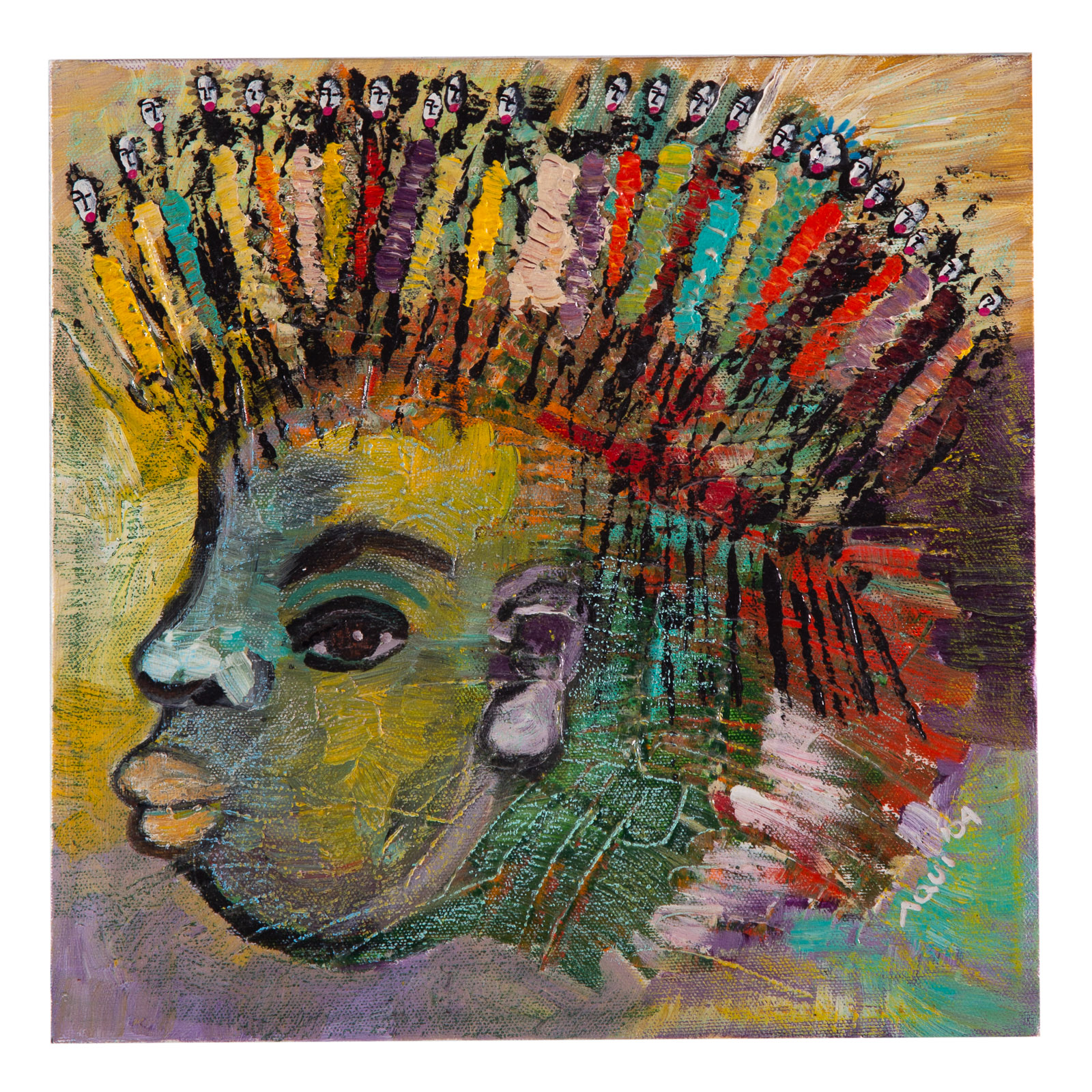 Appraisal: GWENDOLYN AQUI BROOKS FABU MIXED MEDIA Women on My Mind