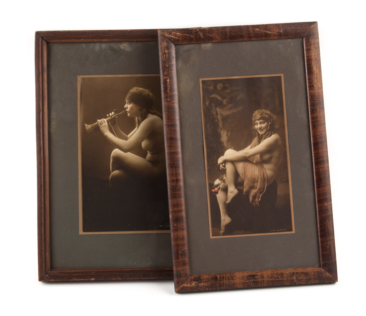 Appraisal: Charles Gilhousen Two female nudes photographs American - Two hand