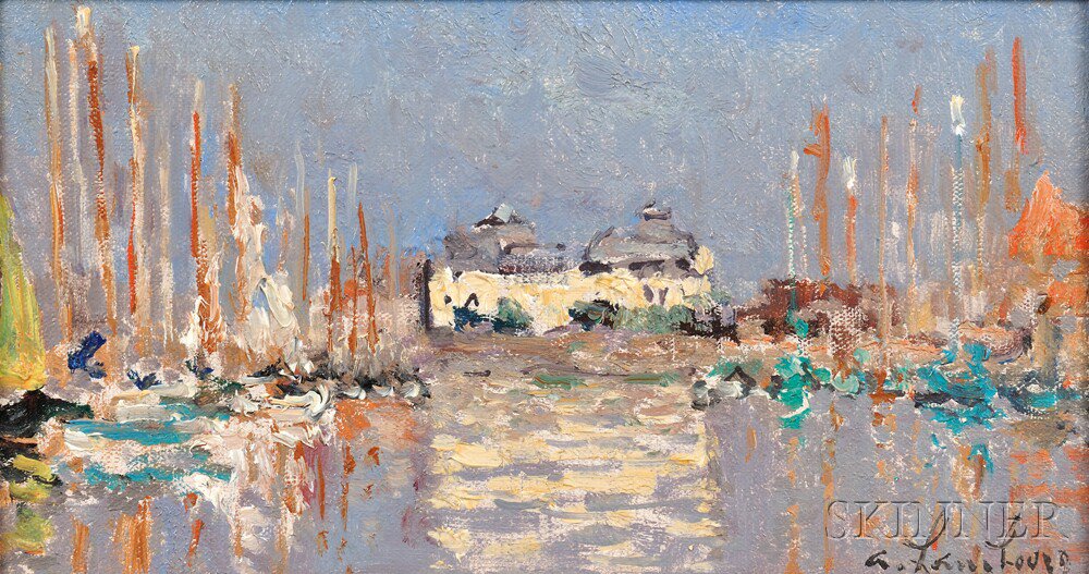 Appraisal: Andr Hambourg French - A Sun Drenched Harbor Signed a