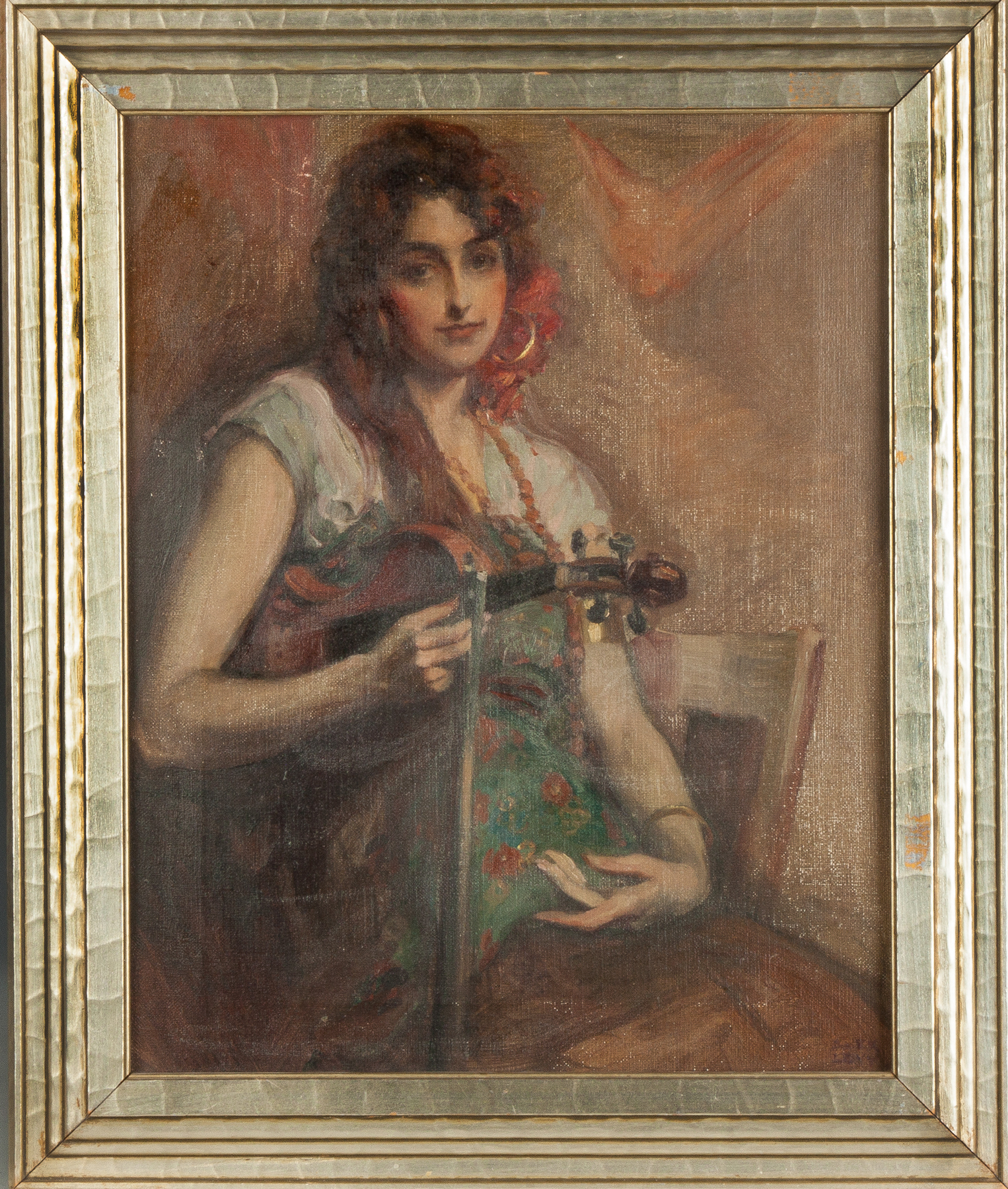 Appraisal: Alexander Oscar Levy New York - Gypsy Girl with Violin