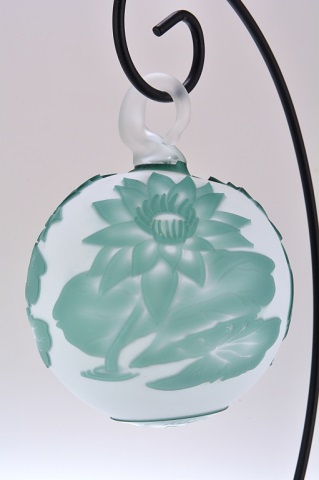 Appraisal: Pilgrim Cameo Glass Ornament My Pad with Stand Titled Signed