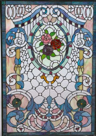 Appraisal: Large American Stained Glass Panel in the Gilded Age style