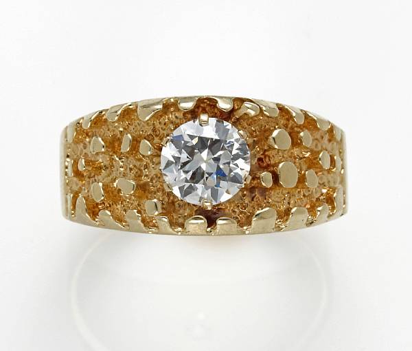 Appraisal: A diamond single-stone ring transitional-cut weighing approximately carat mounted in