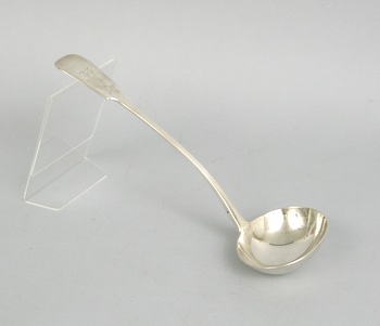 Appraisal: An Irish Sterling Silver Ladle ca A large sterling silver