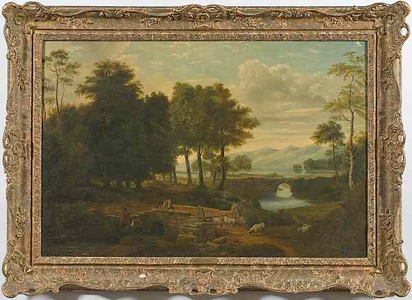 Appraisal: Landscape After Richard Wilson Oil on Canvas Richard Wilson British