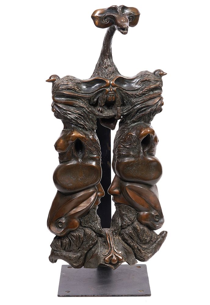 Appraisal: Bronze 'Male Female' Sculpture by Barry Canterna Barry Canterna American