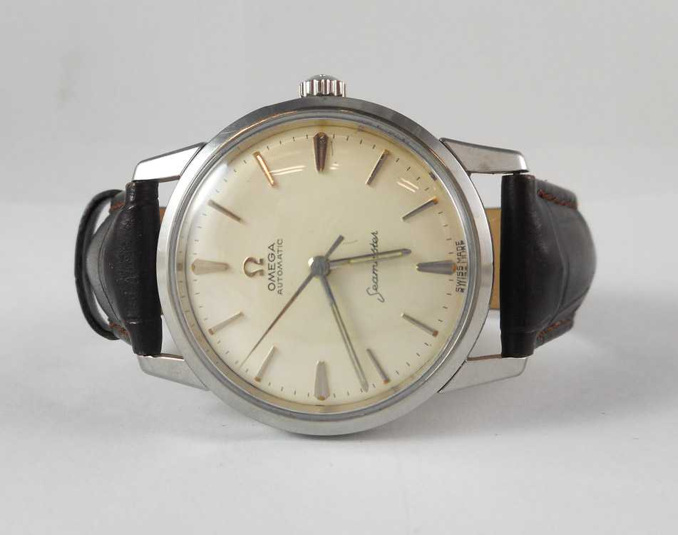 Appraisal: MEN'S OMEGA AUTOMATIC SEAMASTER WRISTWATCH caliber twenty jewels serial having