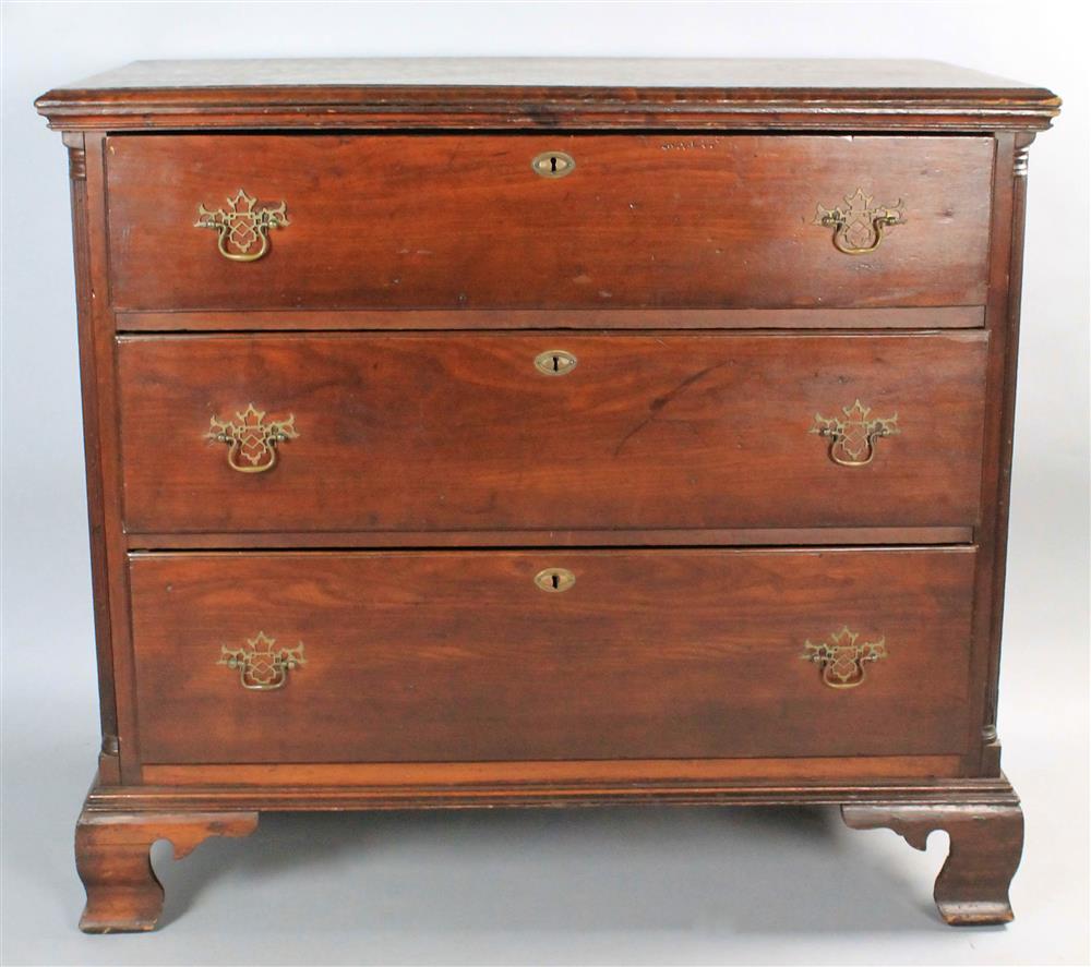 Appraisal: AMERICAN TH C WALNUT CHEST OF DRAWERS having a rectangular