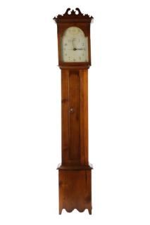 Appraisal: Connecticut Federal Tall Case Clock O Hopkins Orange Hopkins American