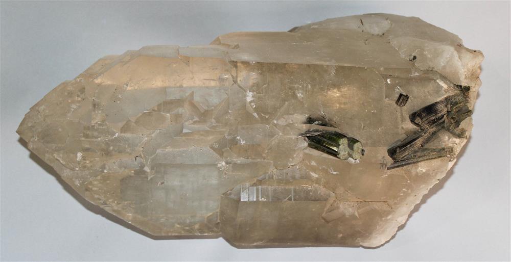 Appraisal: QUARTZ WITH ELBAITE TOURMALINE MINERAL FROM TEOFILO OTONI MINAS GERAIS