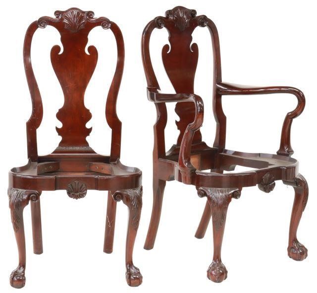 Appraisal: lot of American Chippendale style mahogany dining chairs Kindel Winterthur