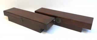 Appraisal: Pair Huanghuali Boxes Pair Huanghuali Boxes Dimensions X X -