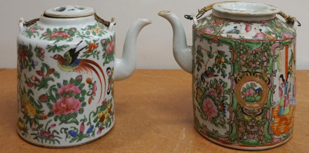 Appraisal: Two Chinese Rose Medallion Teapots