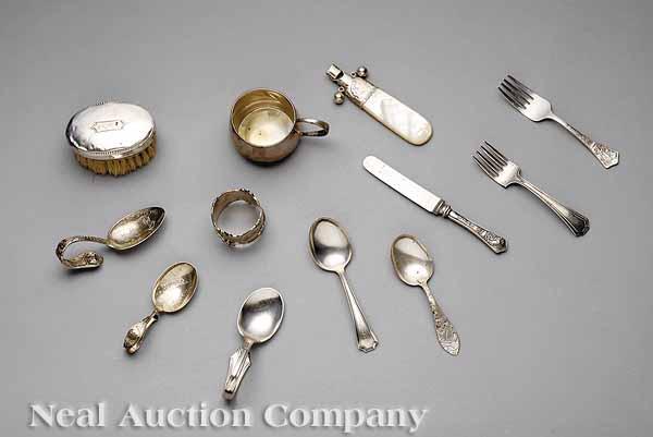 Appraisal: A Group of American Sterling Silver Child's Objects including a