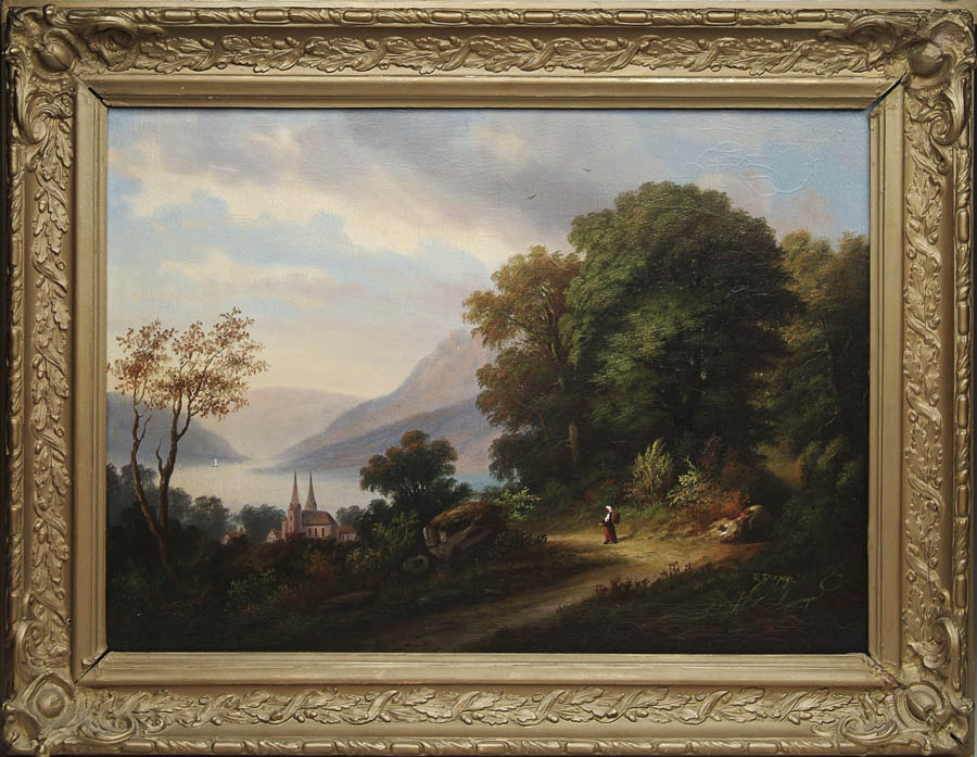 Appraisal: HERMANN OTTOMAR HERZOG American - HUDSON RIVER VALLEY Oil on