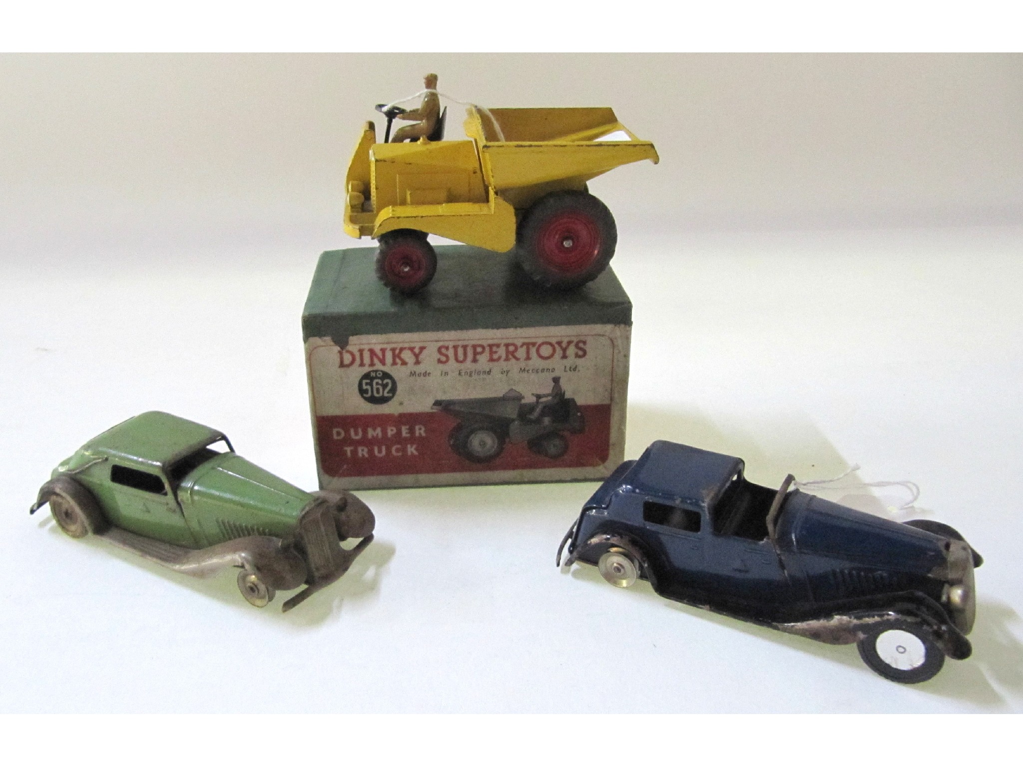 Appraisal: A lot comprising a Dinky dumper truck in box and