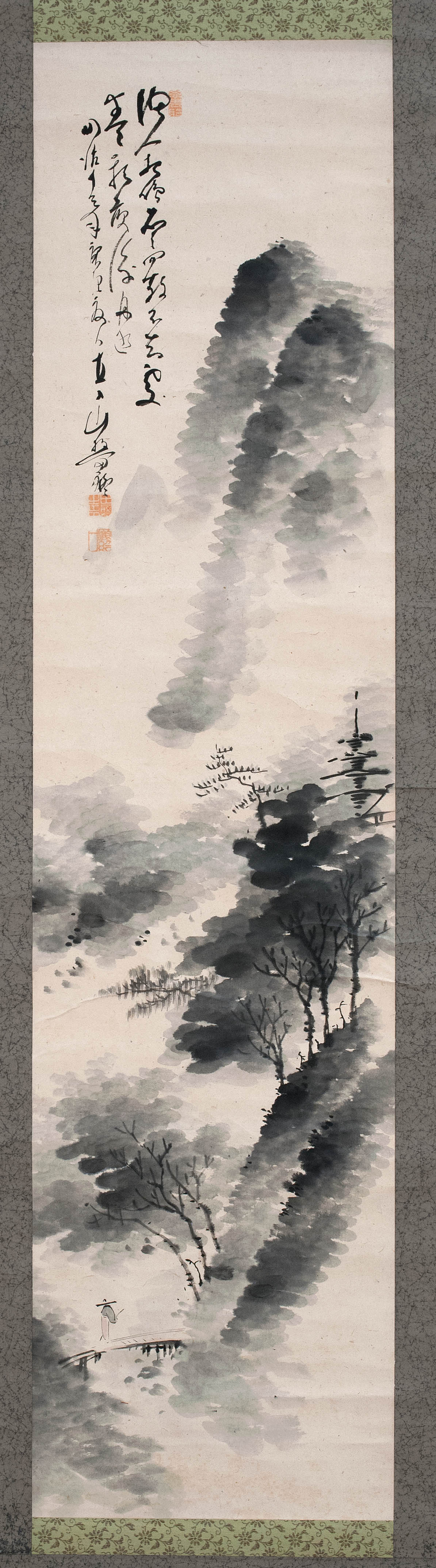 Appraisal: SCROLL PAINTING ON PAPER th CenturyBy Tanomura Chokunyu - Depicting