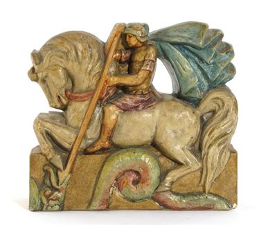 Appraisal: St George' a Compton Art Pottery panel painted in colours