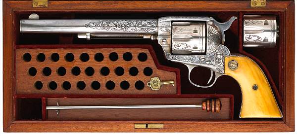 Appraisal: A custom engraved Colt single action army revolver with later