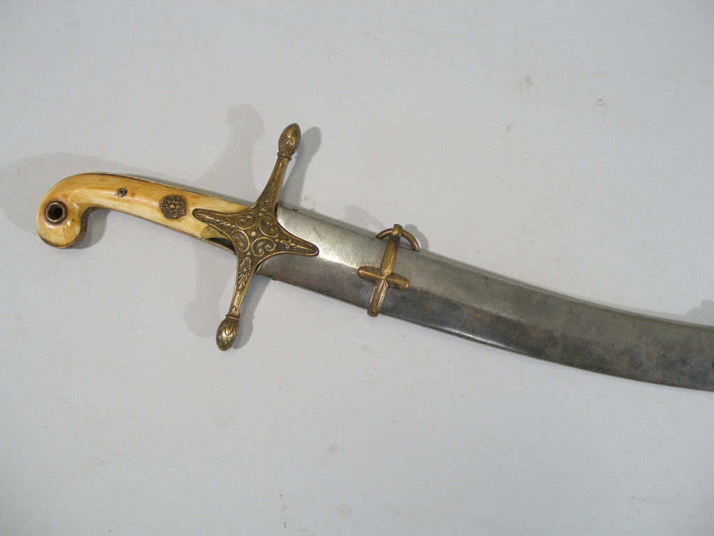 Appraisal: British Officer's Mameluke-Style Sword ca - no maker's mark curved