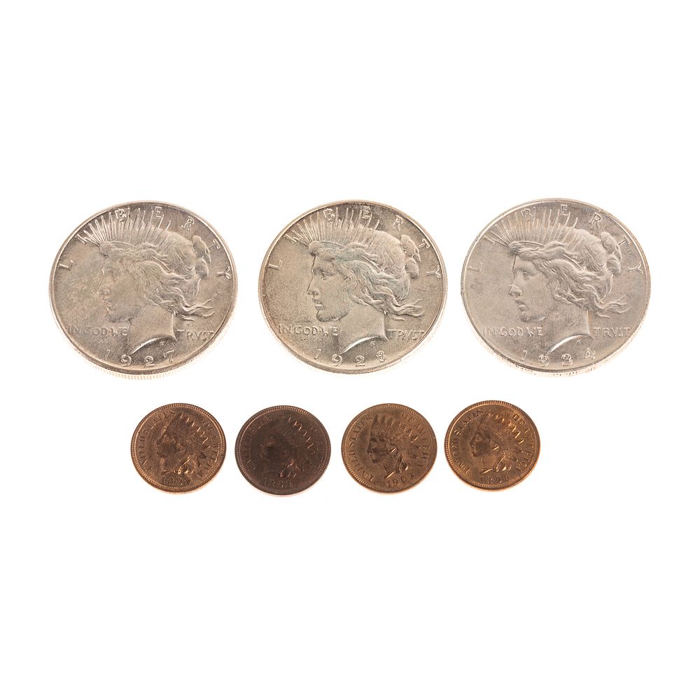 Appraisal: Great Indian Cents Better Peace Dollars Cents - MS RB