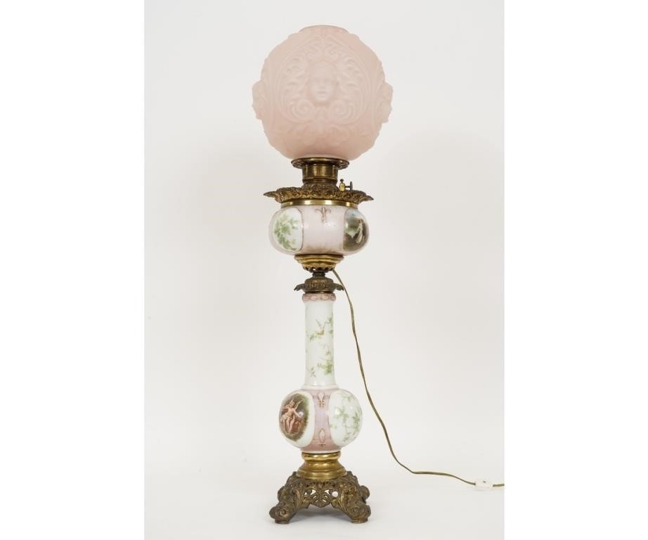 Appraisal: Large French porcelain Gone with the Wind lamp brass and