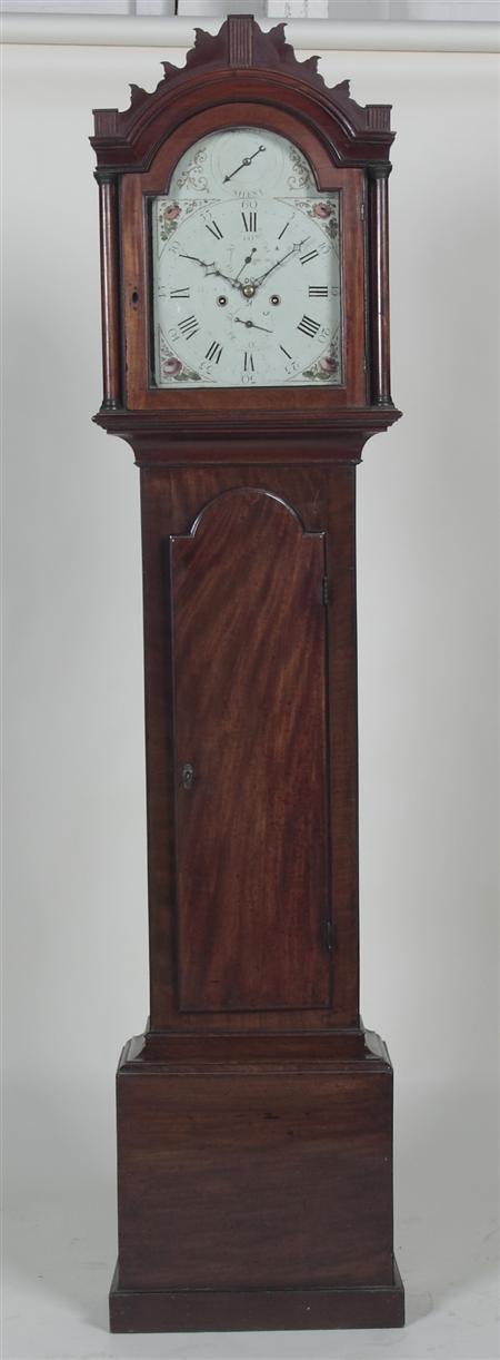 Appraisal: A George III mahogany longcase clock with twin train movement